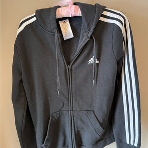 Adidas Black Jacket with White Label